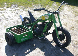Мотоцикл, оптимизированный для перевозки пива